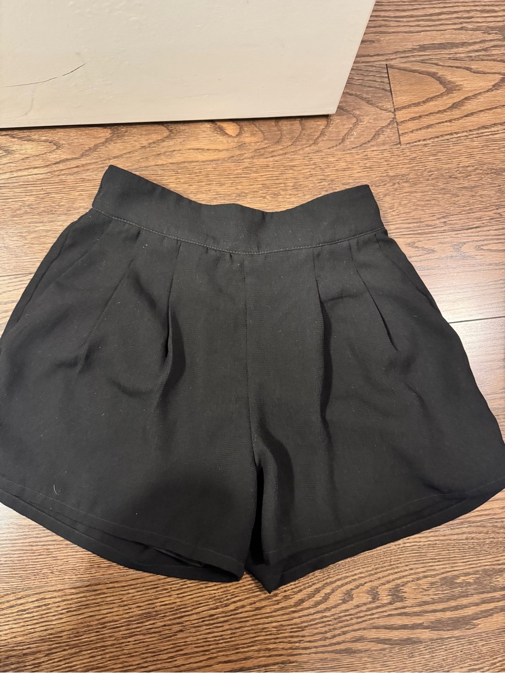 Dynamite Black High-Waist Pleated Women’s Shorts